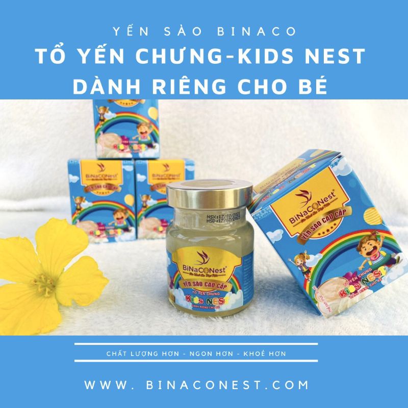 Yến sào cao cấp Khánh Hoà BiNaCoNest  30%/70ml. Yến chưng dành riêng cho bé.Yến tươi 100% tự nhiên.