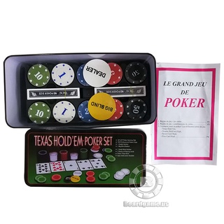 Bộ phỉnh poker 200 chips hộp sắt