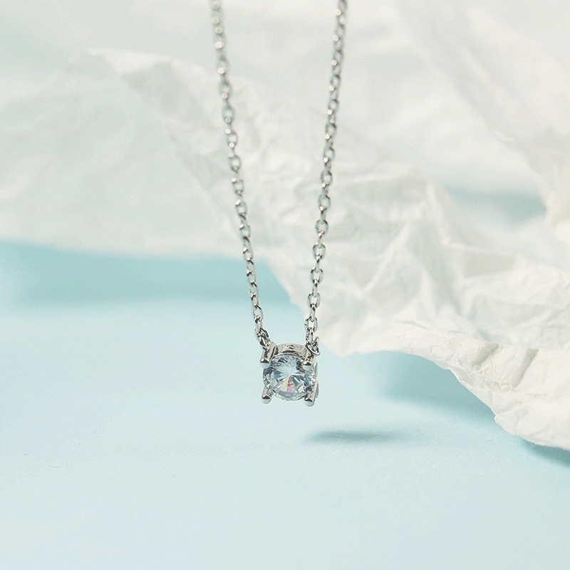 Dây Chuyền Đính Đá Zircon Kiểu Dáng Thanh Lịch Cho Nữ