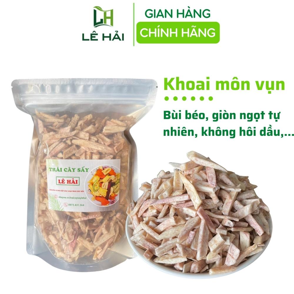 Khoai môn sấy giòn hàng gãy vụn 1kg Lê Hải giòn rụm thơm ngon bùi béo