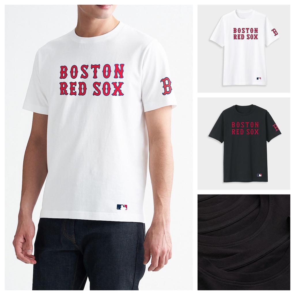 Áo thun cotton nam nữ bóng chày MLB hình BOSTON