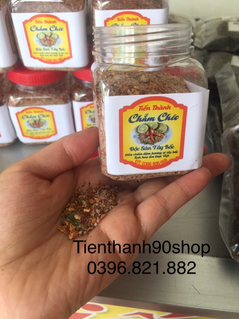 Chẩm chéo chấm hoa quả, thịt luộc