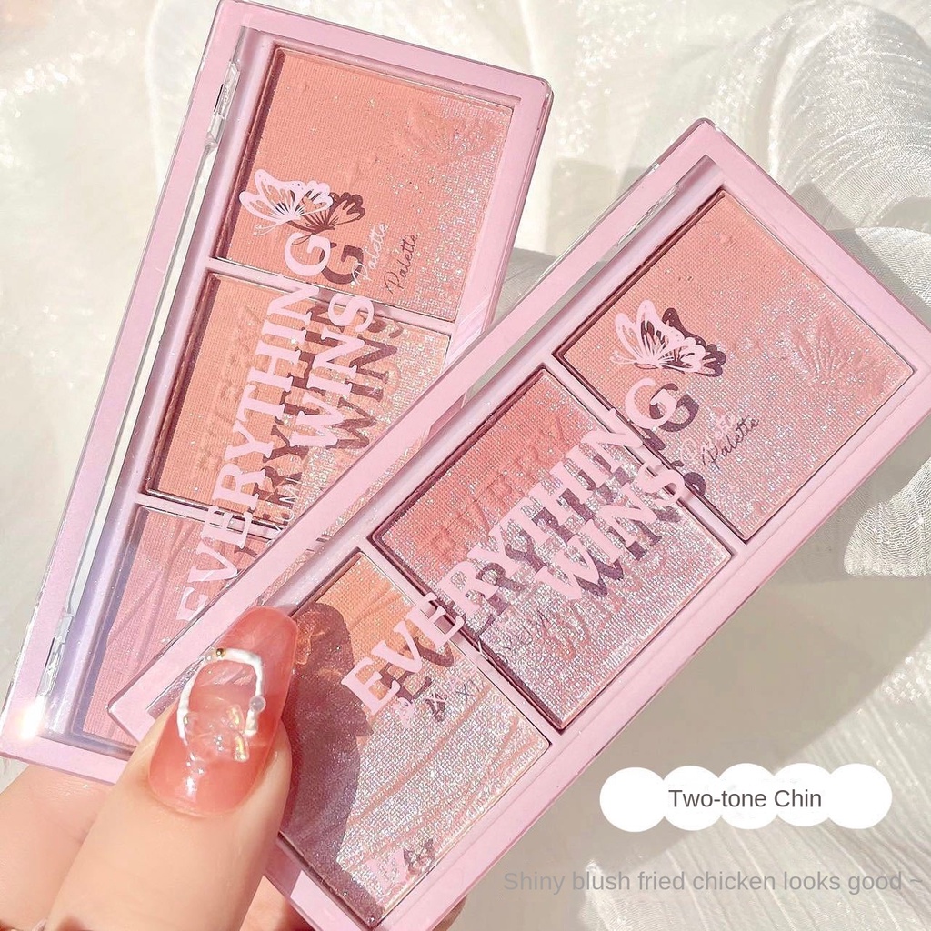 Bảng Phấn Má Hồng / Phấn Mắt / Phấn Bắt Sáng Tự Nhiên 3 Trong 1 3 Màu Sắc Kết Hợp