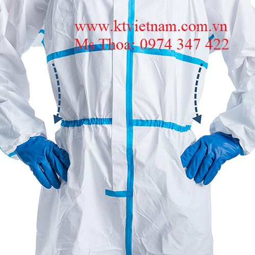 COMBO BỘ QUẦN ÁO BẢO HỘ Y TẾ + MẠNG CHE MẶT + 3m 8210