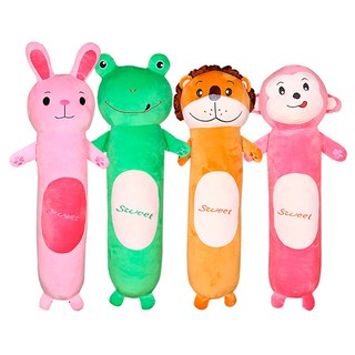 Gấu Bông Gối Ôm Sweet hot cực đẹp hình khỉ, hình sư tử, hình ếch xanh, hình thỏ hồng đáng yêu ( size 80cm)