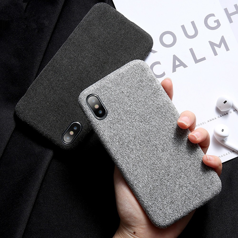 Ốp điện thoại TPU siêu mỏng mềm họa tiết vải cho iPhone 6 6s 7 8 plus X XS XR XS MAX 11 pro max