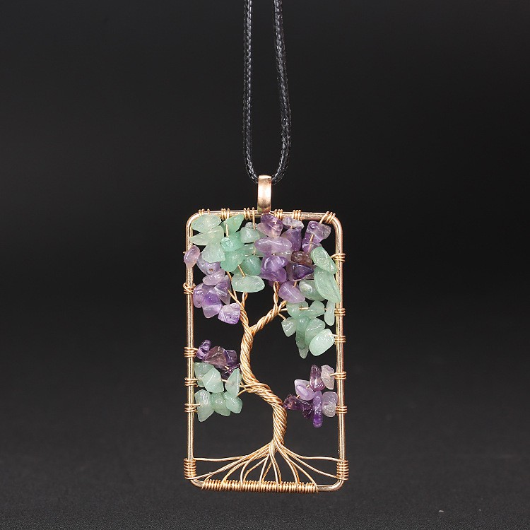 Vòng cổ Tree of Life đá thanh tẩy