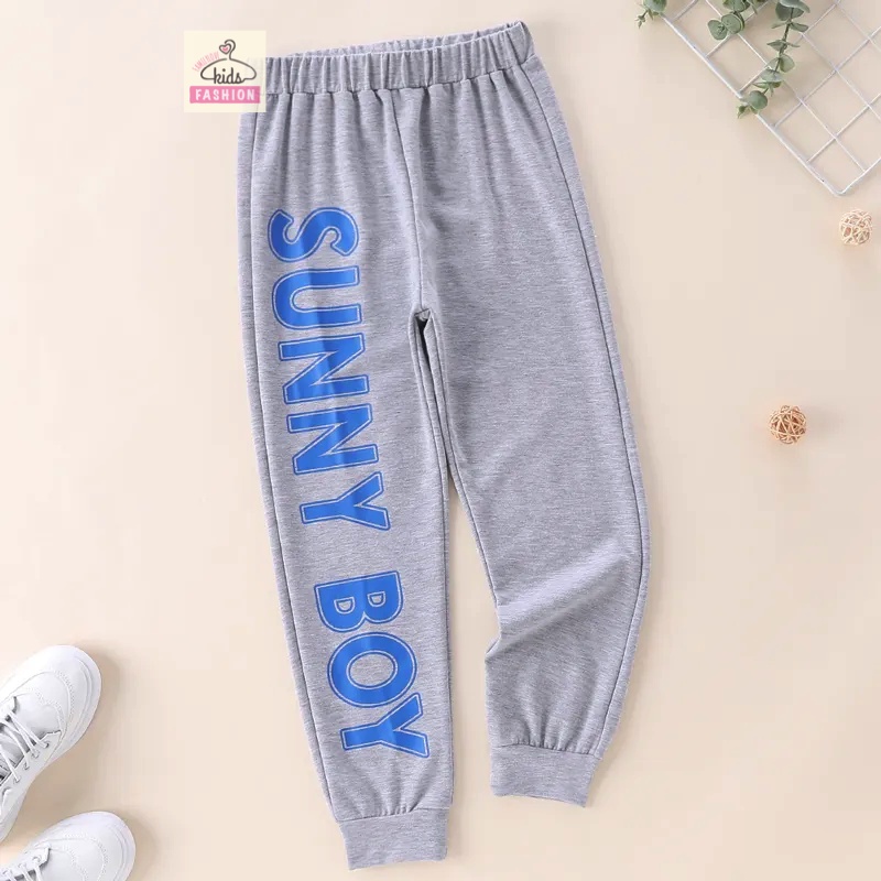 Quần Jogger Nỉ Da Cá Cao Cấp Dáng Thể Thao Năng Động Cho Bé Trai chữ Sunny Boy Familylove Kids Size Đại đến 55kg