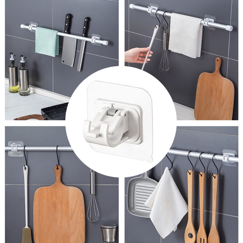 Giá Đỡ Thanh Treo Rèm Cửa Tự Dính Tiện Dụng Cho Phòng Tắm