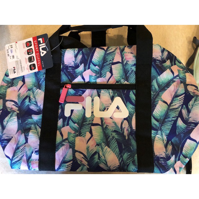 Túi xách có quai chéo - Fila Sport Duffel Bag (Hồng / xanh dương / lá)