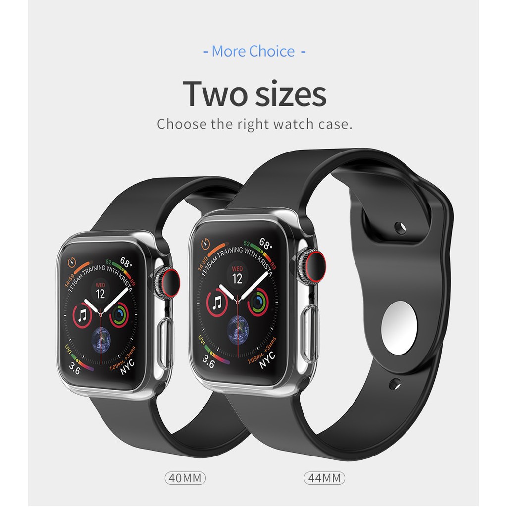 [Mã 2404EL10K giảm 10K đơn 20K] Ốp Viền Dẻo Bảo Vệ Apple Watch Dành Cho Series 5/4 40mm 44mm