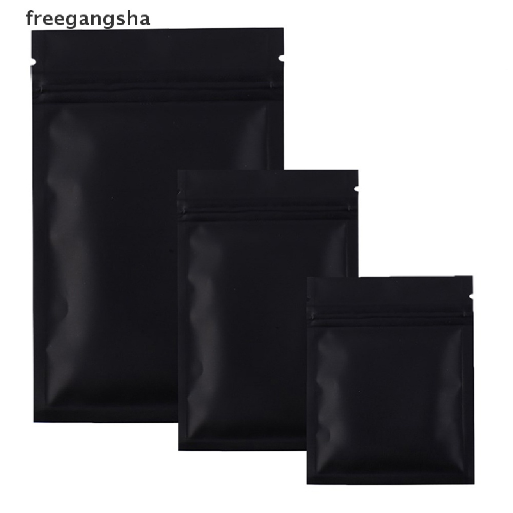 [FREG] 100pcs Matte Black Heat Selfseal Bags Resealable Zip Lock Packaging Bags FDH