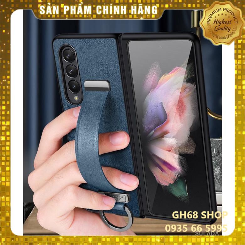 Ốp Lưng Kèm Đai Da Bò cho SamSung Galaxy Z Fold 3 / Z Fold 2 / Z Flip 3 - Chính Hãng SULADA