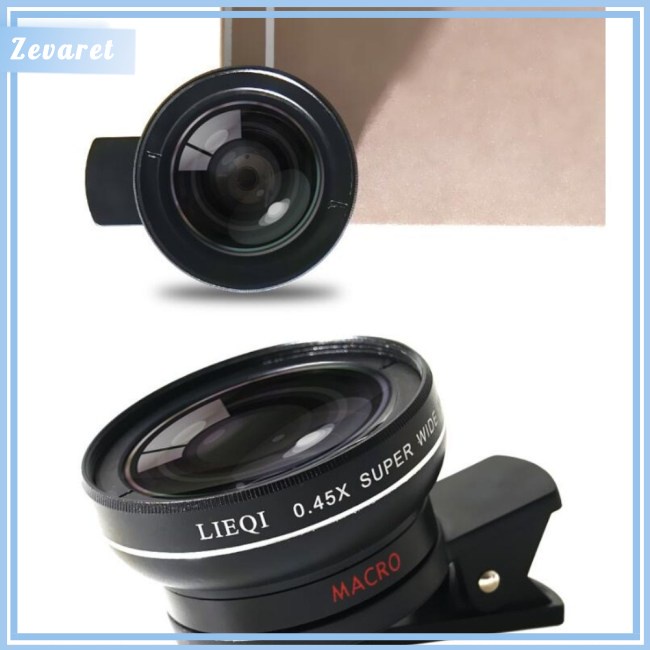 Ống Kính Macro Góc Rộng Zevaret LQ-027 0.45xWide Dành Cho Điện Thoại