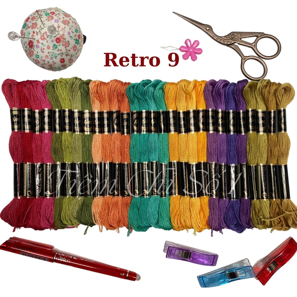 Set 28 Chỉ Cotton Airo Tông Màu Nổi