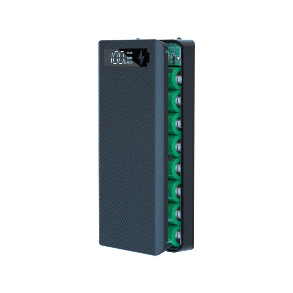 MYRONGVN Pin Sạc Dự Phòng 8 X 18650 Hai Cổng USB Có Đèn LED Giá Đỡ