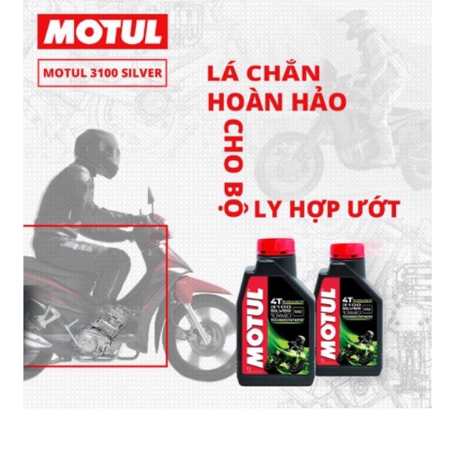 Dầu Nhớt xe máy  MOTUL 3100 silver loại 0.8L và 1L