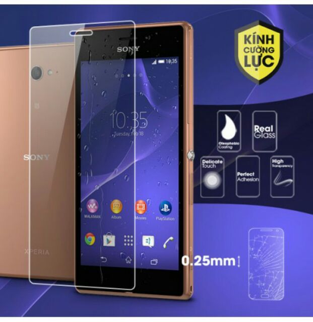 Kính cường lực cho Sony Xperia M2