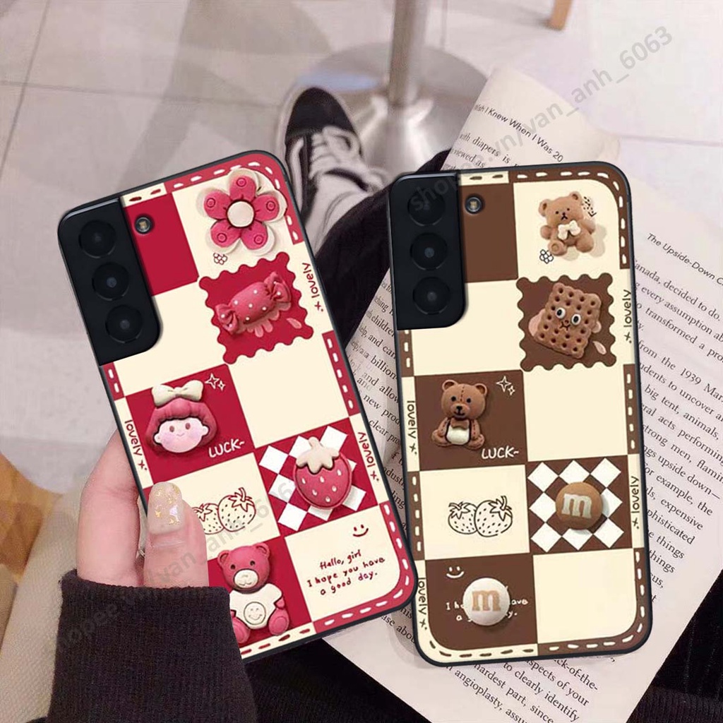 Ốp lưng Samsung S21 / S21 FE / S21 Plus / S21+ hình gấu, kẹo dễ thương cute