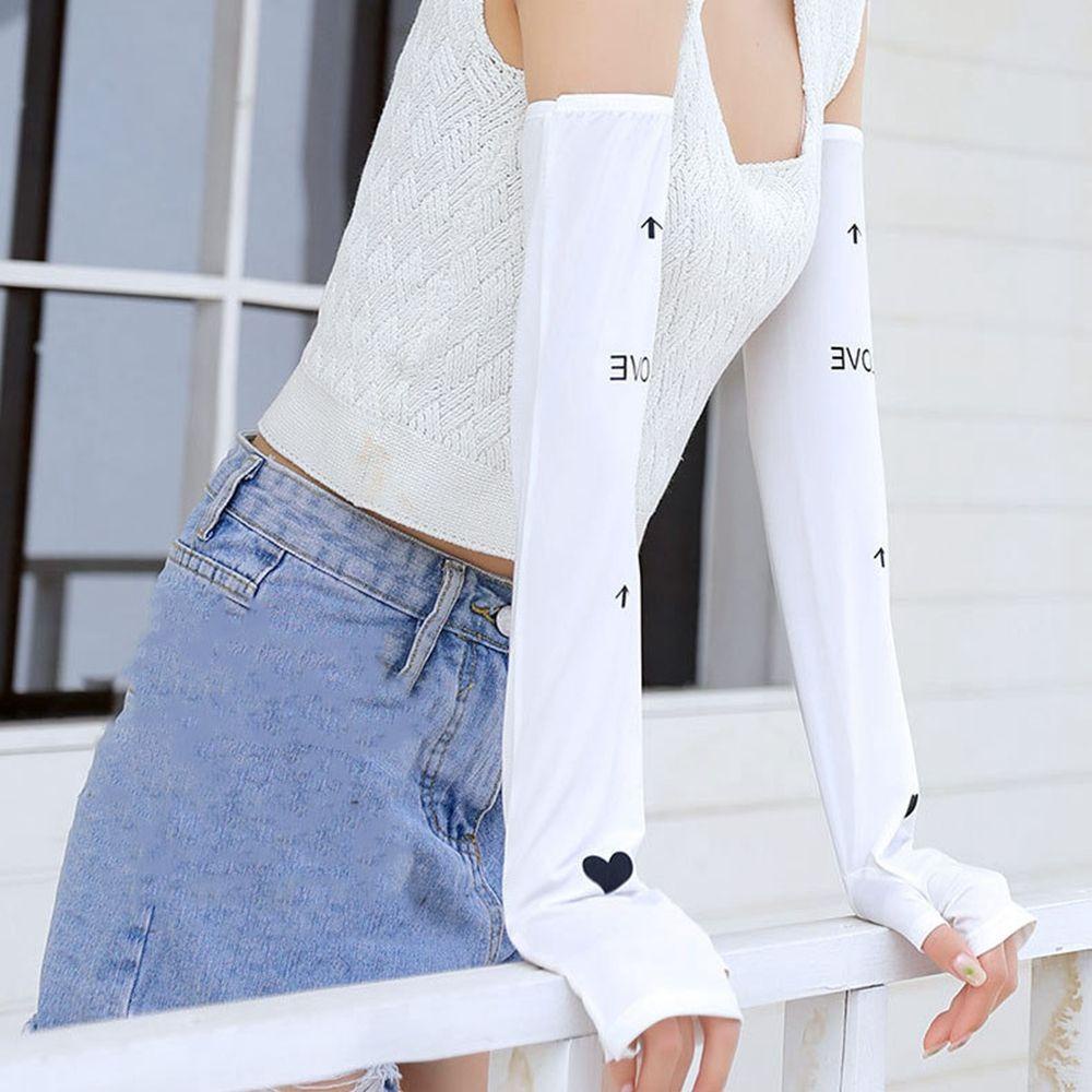 Vỏ Bọc Cánh Tay Giữ Ấm Chống Tia UV Hình Trái Tim Cho Nữ
