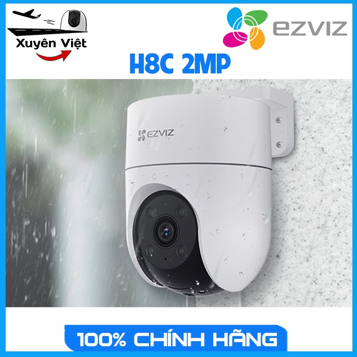 Camera H8C EZVIZ 2MP Wifi Không Dây, Quay Quét 360 Ngoài Trời - Camera Xuyên Việt