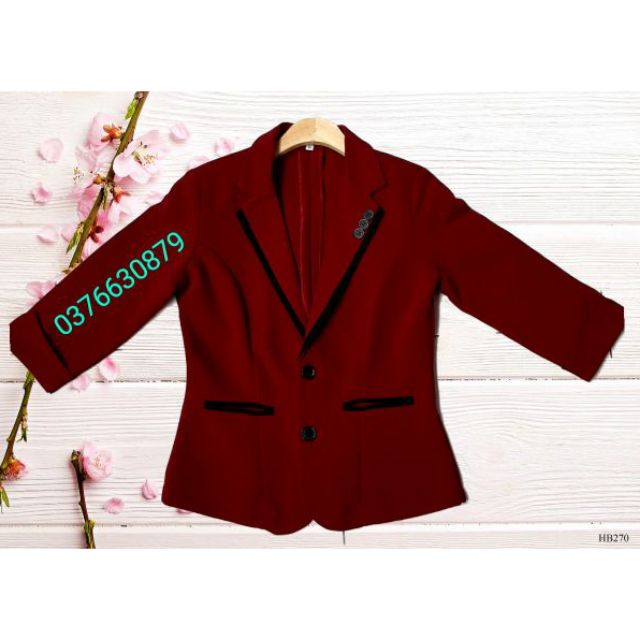 Áo vest công sở nữ cao cấp màu đỏ đô tay lỡ LC18[ ĐỔI TRẢ THOÀI MÁI] | BigBuy360 - bigbuy360.vn