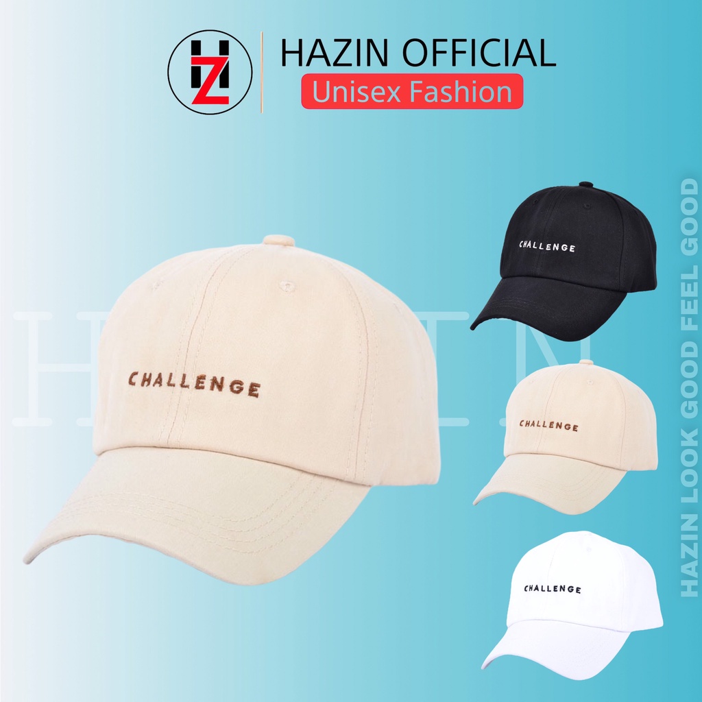 Mũ lưỡi trai nón kết HAZIN thêu chữ Challenge unisex phù hợp cho cả nam và nữ nhiều màu