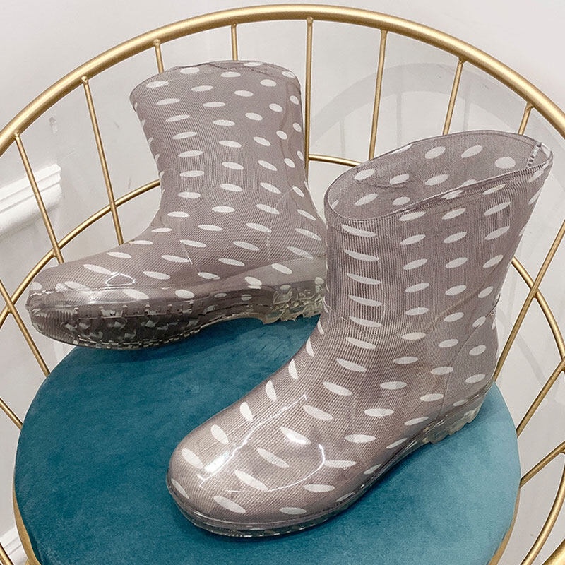 Giày bốt cao su đi mưa RENBEN chống trượt chống thấm nước thời trang bốn mùa cho nữ