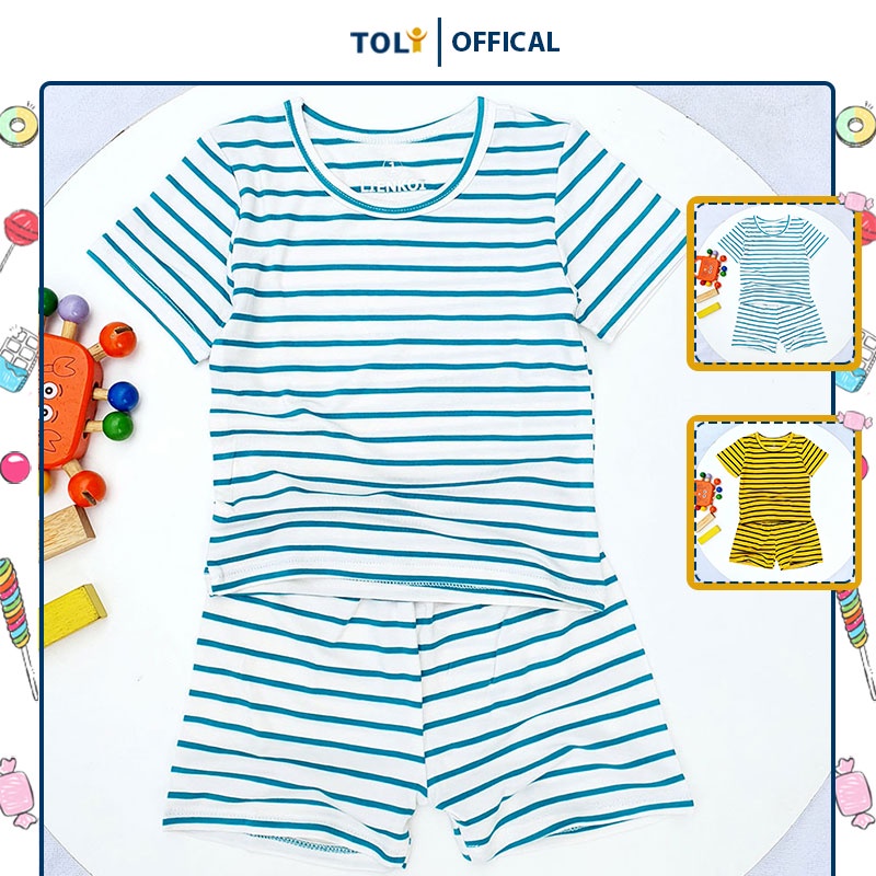 Set Quần Áo Ngắn Tay Cho Bé Toli Cotton Dẻo, Mềm Mịn Thoáng Mát, Co Giãn 4 Chiều
