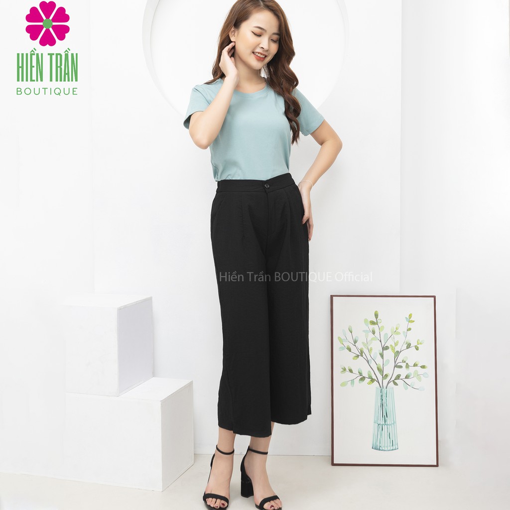 Quần đũi nữ ống rộng Ruby Fashion, dáng lửng, cạp chun sau, form rộng, nhiều màu sắc | BigBuy360 - bigbuy360.vn
