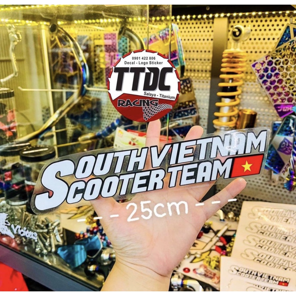 Tem Decal Logo Sticker SouthVietNam Phản Quang tem nổi trên mọi nền xe ✌