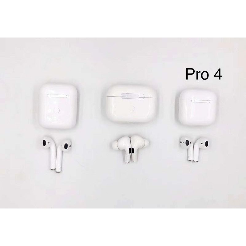 Tai Nghe Bluetooth Airpod Pro 4 Bản Quốc Tế Cao Cấp Định Vị Đổi Tên Tai Nghe Không Dây Dùng Cho IOS - Android