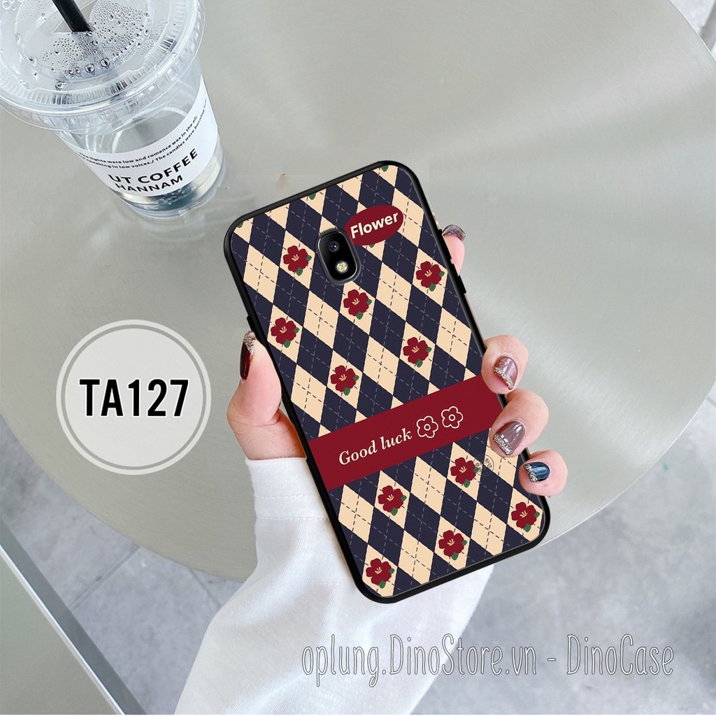 Ốp lưng Samsung J3 Pro/J5 Pro/J7 Pro/J7 Plus in hình họa tiết kẻ Caro đen đỏ thời trang viền dẻo bảo vệ camera, bền đẹp.