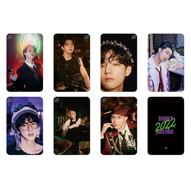 7 Cái/bộ Kpop Bangtan Boys 2022 SEASON'S Lời Chào Photocard Jung Kook Suga Jimin Tấn J-HOPE LOMO Card