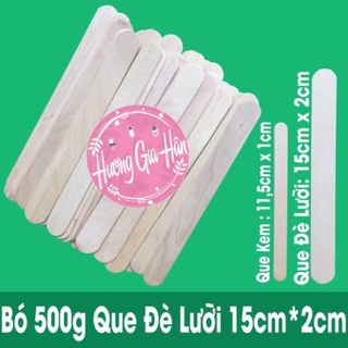 Que Đè Lưỡi Gỗ bó 500g (nửa cân~200 que) làm đồ handmade, đồ giáo dục Montessori (15cmx2cm) [THANH MAI SHOP]