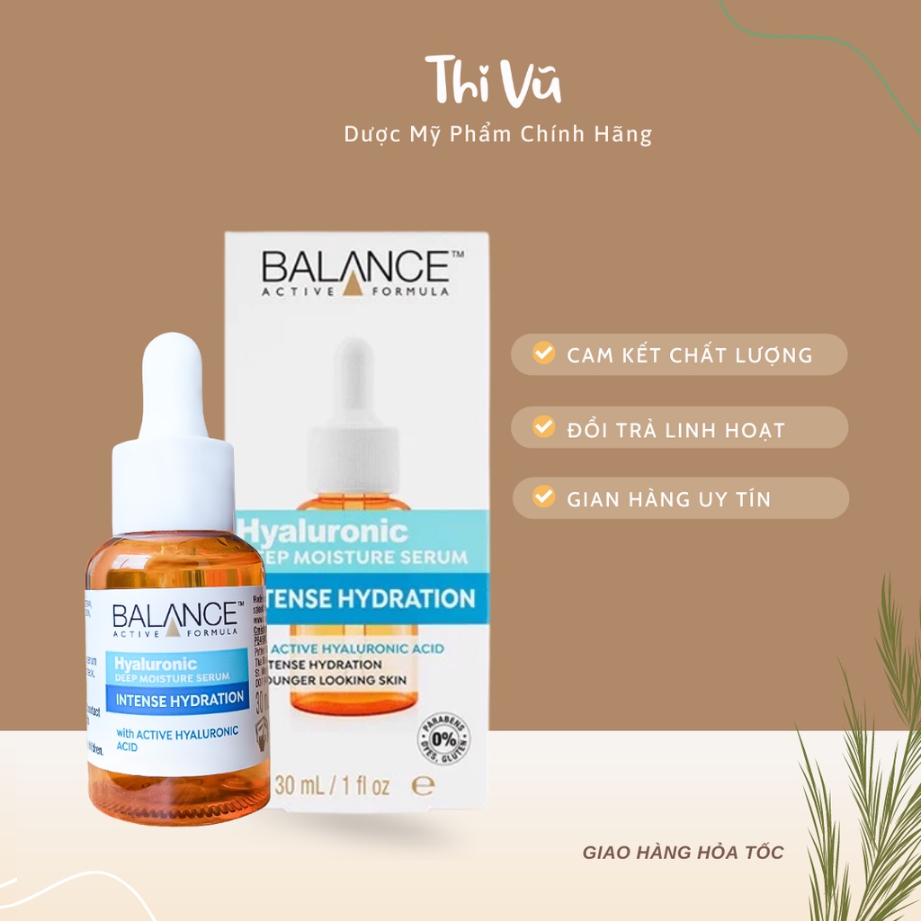 Serum cấp ẩm Balance Hyaluronic Deep Moisture Intense Hydration 30ml - Thi Vũ