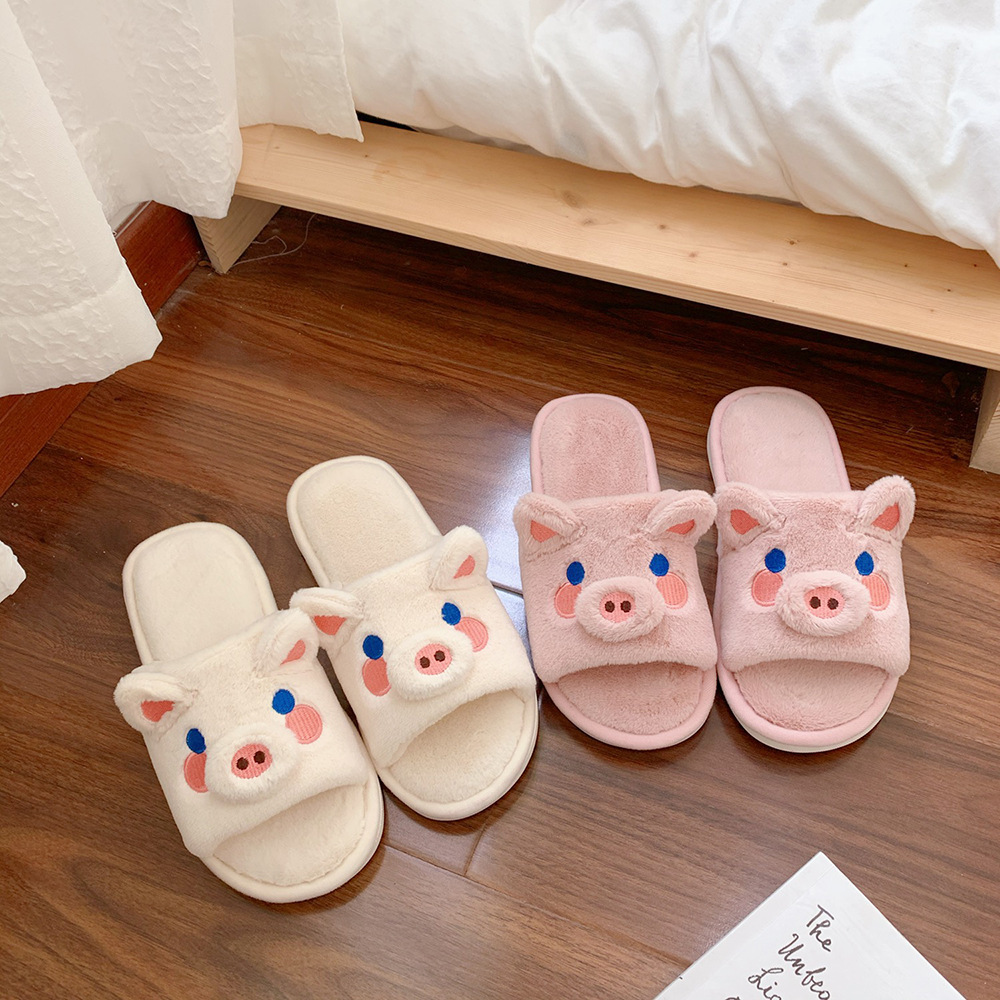 Dép Bông Đi Trong Nhà Hình Heo Con Dễ Thương