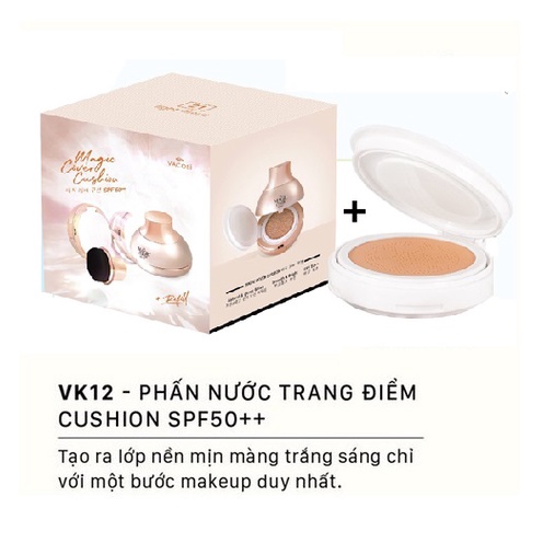 Tặng kèm 1 lõi] Phấn Nước Kiềm Dầu, Che Khuyết Điểm Vacosi Magic Cover Cushion SPF50++ 13g