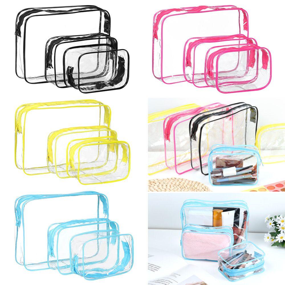 Túi Đựng Đồ Trang Điểm Bằng PVC Có Khóa Kéo Tiện Dụng