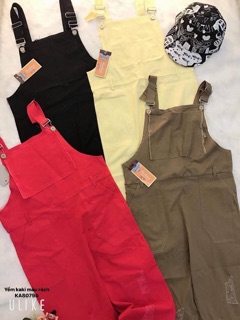 Quần yếm kaki mài rách (KA)