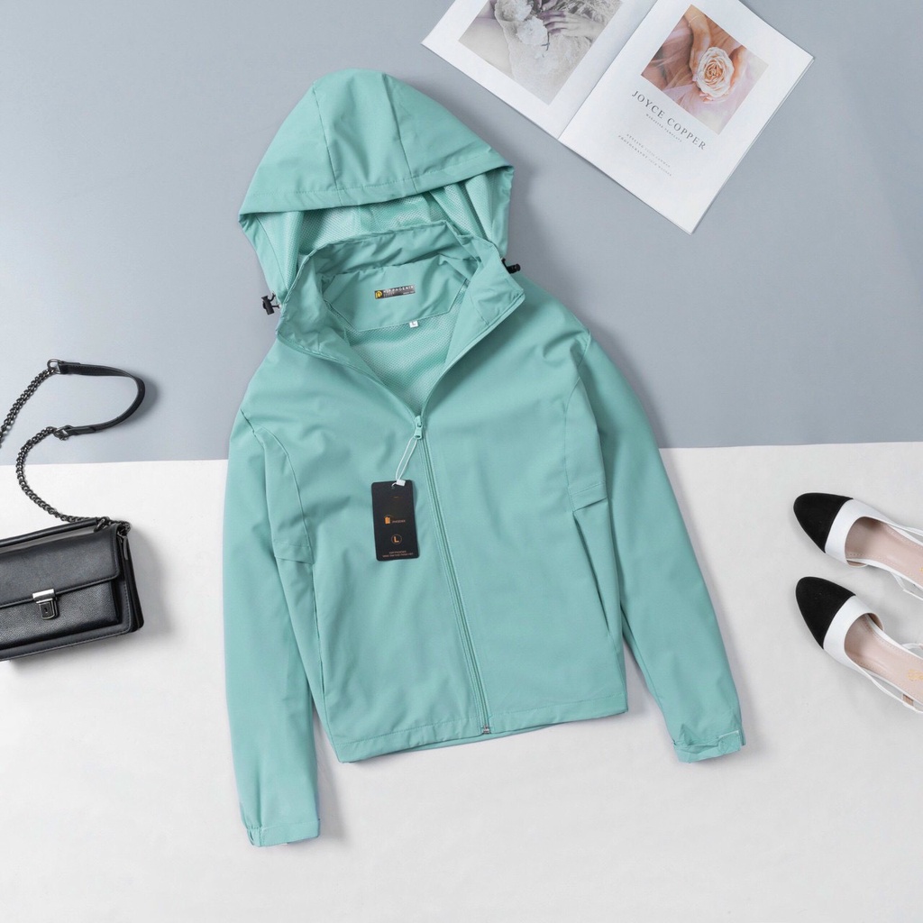 Áo khoác gió nữ MIA 1992 - Áo khoác gió VNXK 2 lớp lót chất gió tráng bạc, chống nước,chống gió, ngăn tia UV