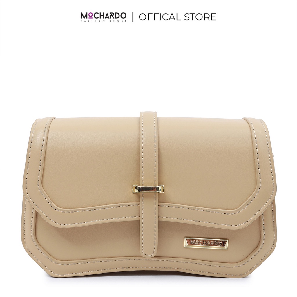 Túi xách nữ nắp gập kiểu W phom đứng nhiều ngăn PM-3 - Mochardo