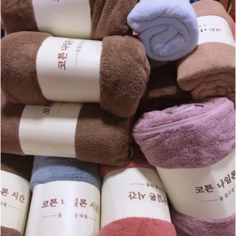 Khăn tắm xuất Hàn siêu mềm mịn kt 70x140