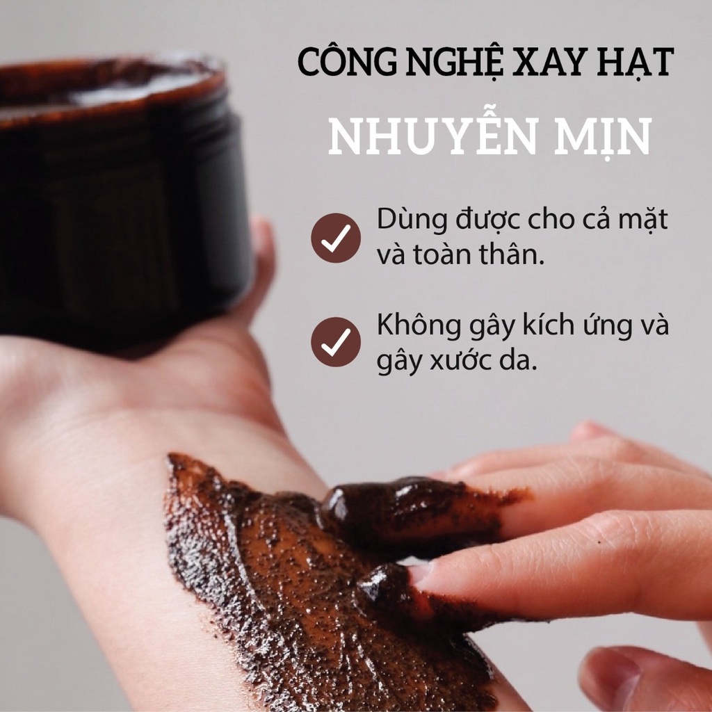 Tẩy Tế Bào Chết Toàn Thân Milaganics Từ Cà Phê 500g, 200g Hasaki Sản phẩm chỉnh hãng