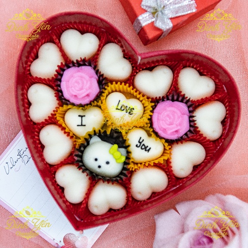 Hộp quà tặng socola valentine/M1A/18 viên