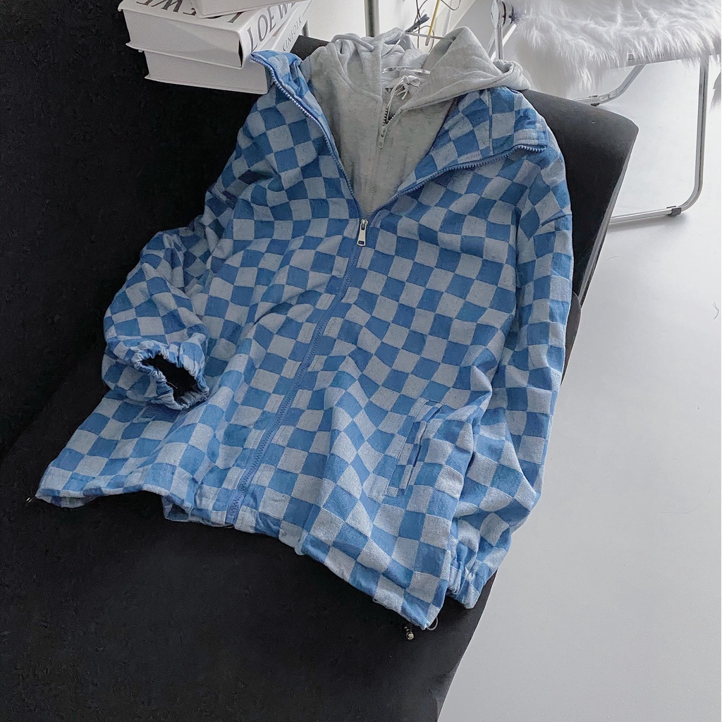 Áo khoác jeans kẻ caro A2072 SUSTORE