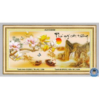 Tranh thêu chữ thập phong cảnh ( KT 78 × 40cm)