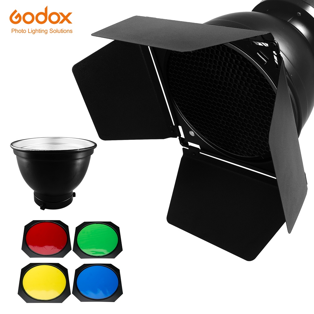 Bộ Lọc 4 Màu Kiểu Tổ Ong Godox BD-04 Barn + Khung Phản Quang Tiêu Chuẩn Cho Đèn Flash Studio