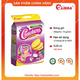 Libra Bánh Cracker mỏng vị hành, Onion Crackers 300gr