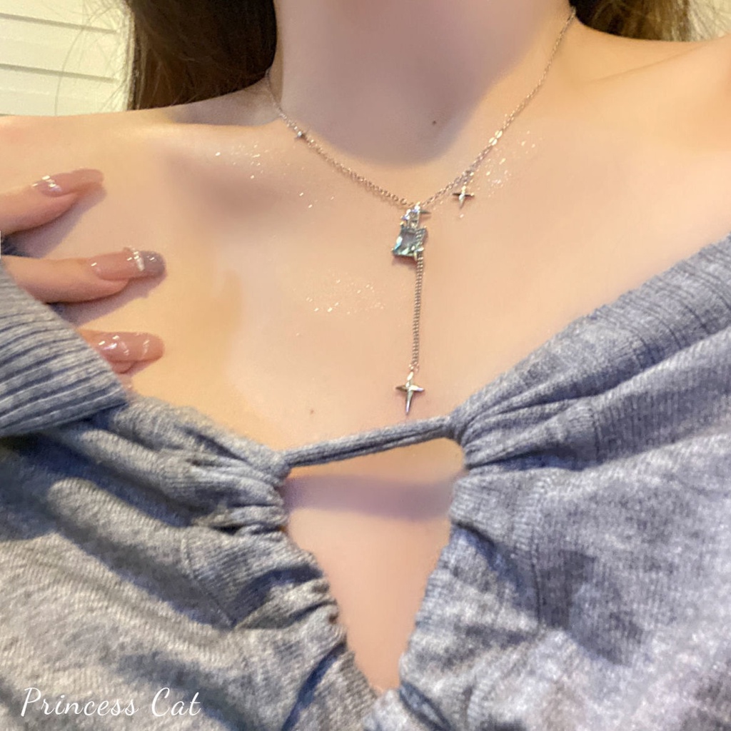 Vòng cổ Hợp Kim Mặt Hình Ngôi Sao / Nơ / Mặt Trăng Đính Đá Zircon Nhân Tạo Thời Trang